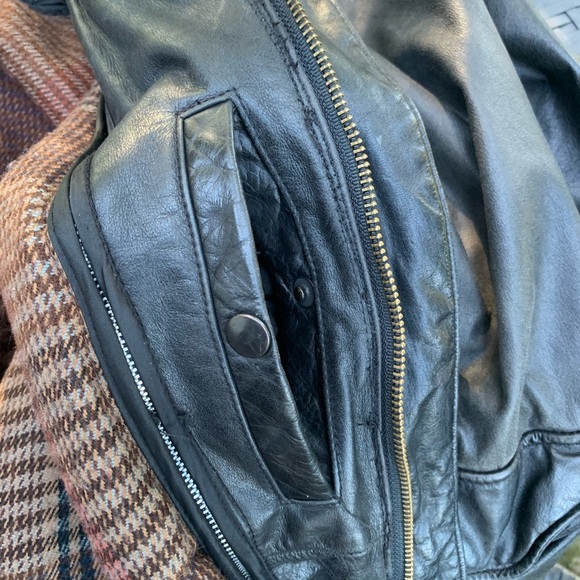 Sea Dream leather black motorcycle jacket Men’s L - Picture 12 of 16